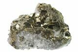 Cubic Pyrite & Quartz Crystal Association - Peru #136195-3